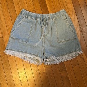Drawstring Jeans Shorts